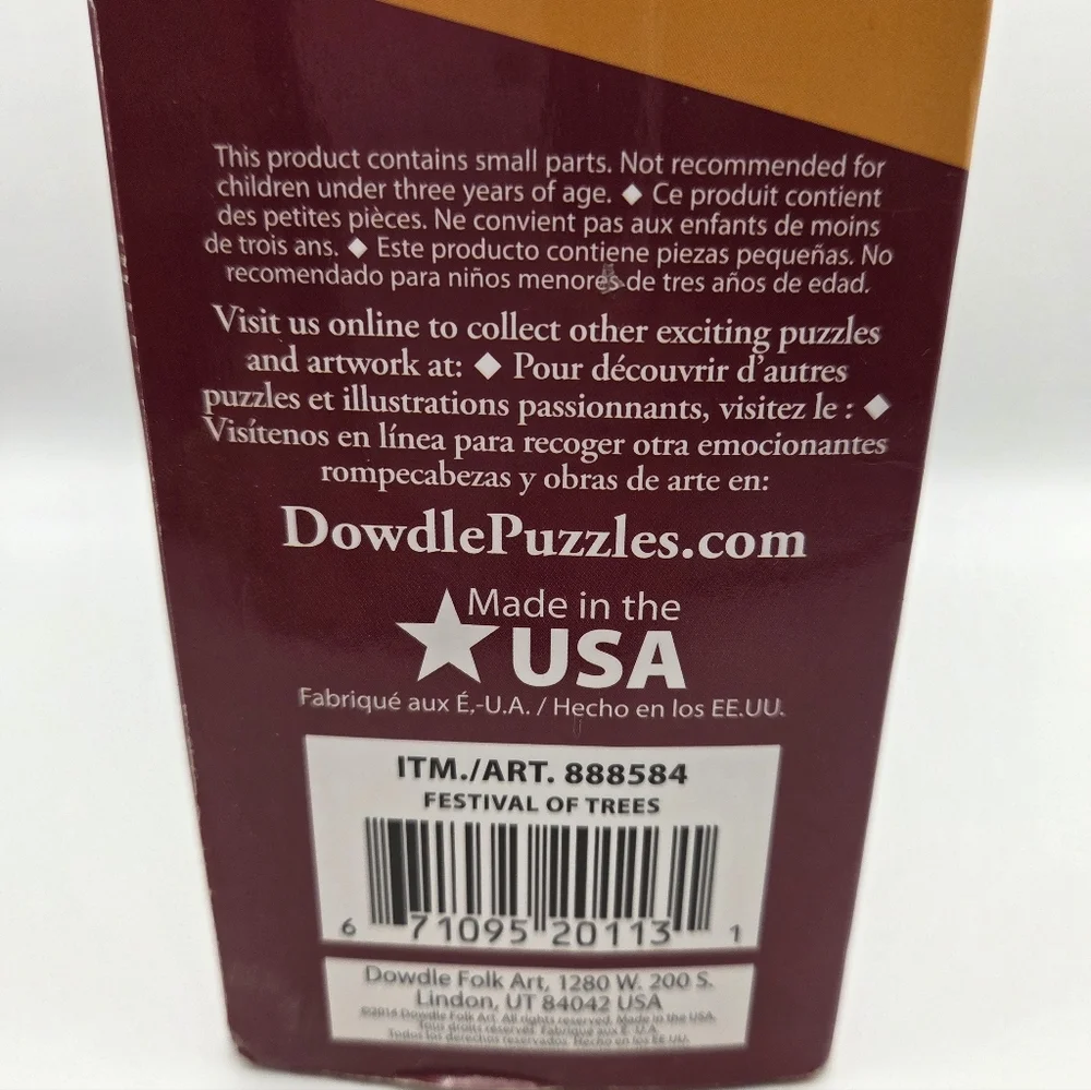 Dowdle Festival of Trees 500 Piece Jigsaw Puzzle USA Made
